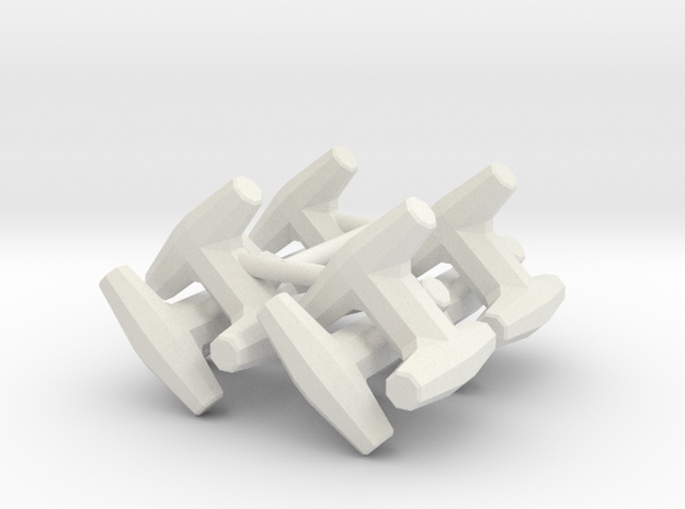 Concrete Dolos (x8) 1/350 in White Natural Versatile Plastic