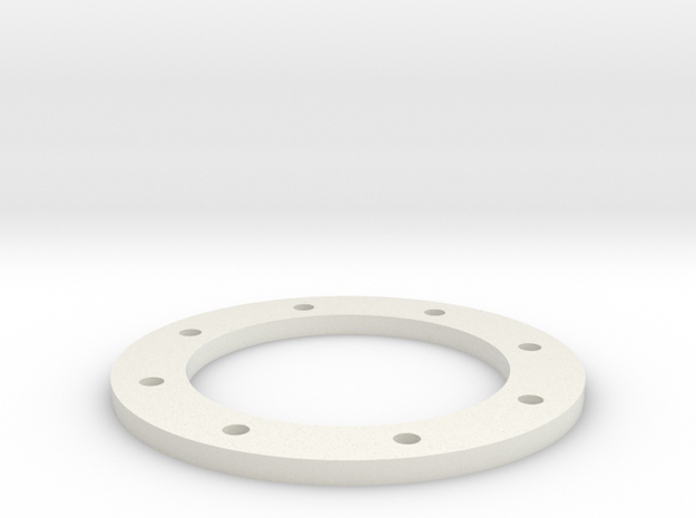 2.2 Zero Offset Flatface Bedlock Ring in White Natural Versatile Plastic