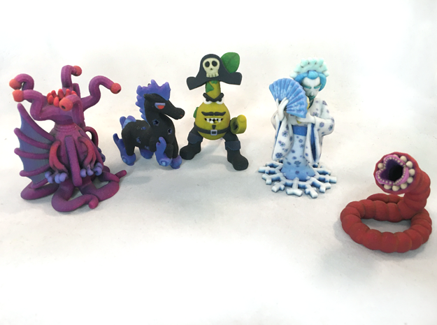 Two Inch Monsters: Batch 20 in Natural Full Color Sandstone