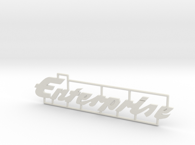 Schild "Enterprise" für 1:87 (H0 scale) in White Natural Versatile Plastic