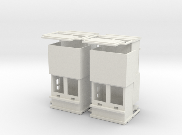 carnival "4 ticketboxes"  1:87 (H0 scale) in White Natural Versatile Plastic