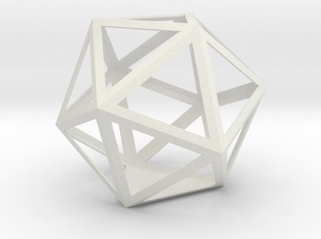 gmtrx lawal skeletal icosahedron design 4 in White Natural Versatile Plastic