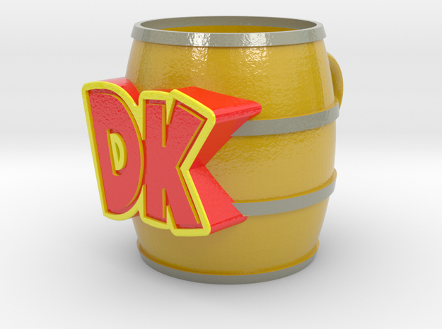 Donkey Kong Barrel Cup in Glossy Full Color Sandstone