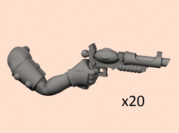 28mm Space evil elf pistol right arm in Tan Fine Detail Plastic