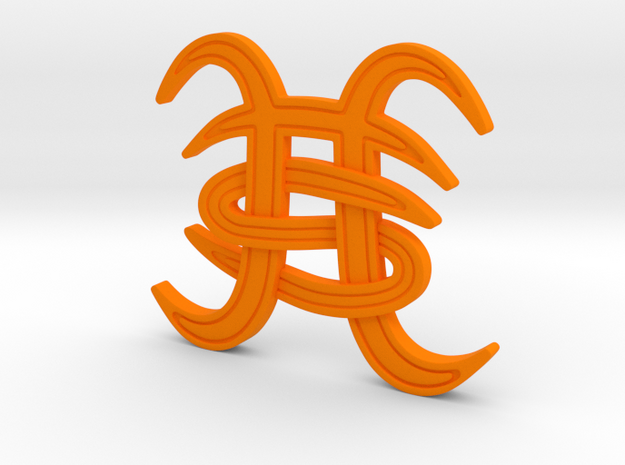 Adorno Logo Héroes in Orange Processed Versatile Plastic: Small