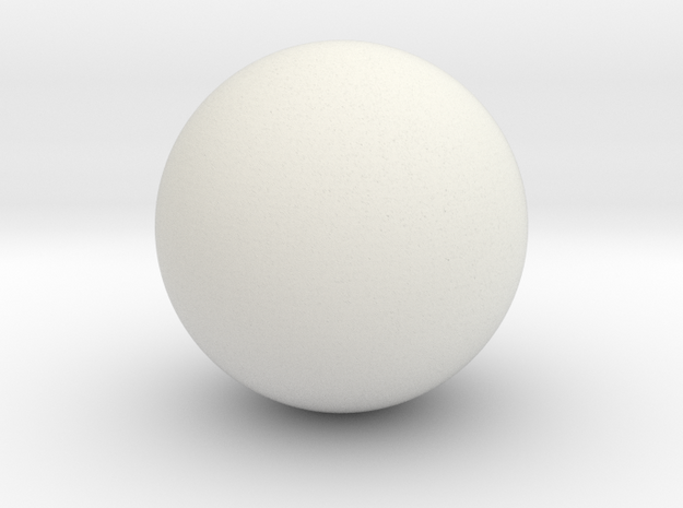 Hollow Sphere 3 cm diameter in White Natural Versatile Plastic