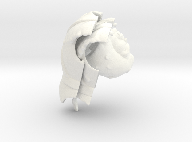 Grizzlor Full Armor + Head VINTAGE in White Processed Versatile Plastic