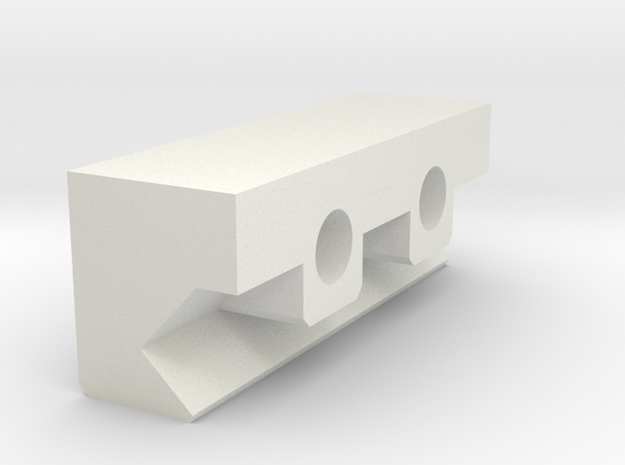 Picatinny Rail to Lego Adapter Part 2/2 in White Natural Versatile Plastic