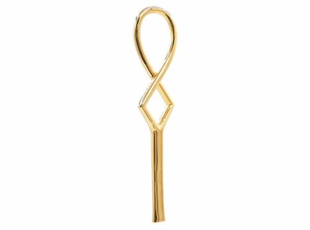 Duality & Unity Ankh Pendant in 18k Gold Plated Brass