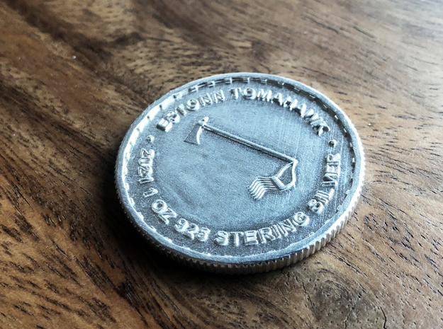 ESTONN Tomahawk Silver Coin (2021) in Natural Silver