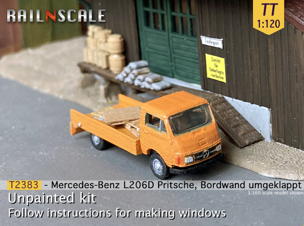 Mercedes-Benz L206D Pritsche (TT 1:120) in Tan Fine Detail Plastic
