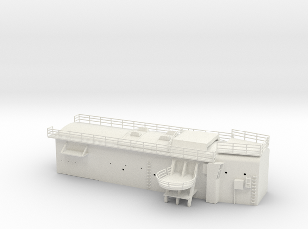 1/72 DKM Scharnhorst Amidship Hangar in White Natural Versatile Plastic