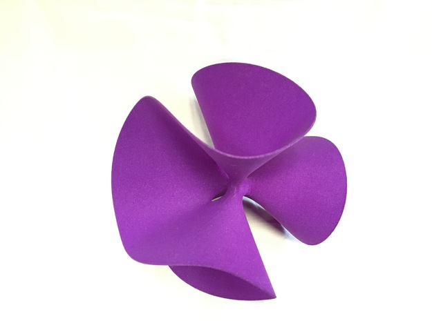 Cubic Surface I in Purple Processed Versatile Plastic