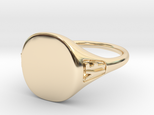 Engraved Squared Signet (Pinky) Ring 14k in 14K Yellow Gold: 2.5 / 42.75