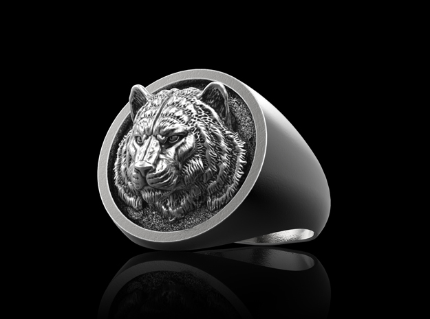 Tiger Ring No.1_12 US in Antique Silver