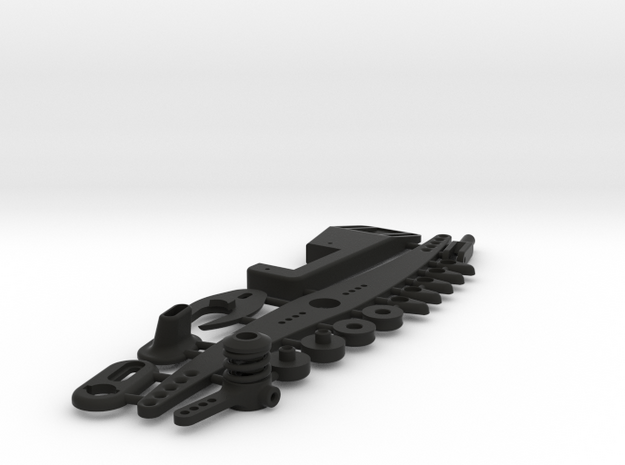 NMM boat parts set with servoplate in Black Natural Versatile Plastic