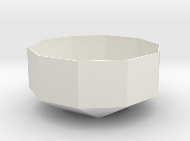 Lawal 146 mm Elongated Pentagonal Cupola  in White Natural Versatile Plastic