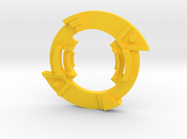Beyblade Matador attack ring in Yellow Processed Versatile Plastic
