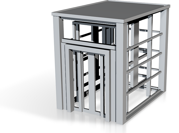 HO Scale Station Platform Elevator w cage in Tan Fine Detail Plastic