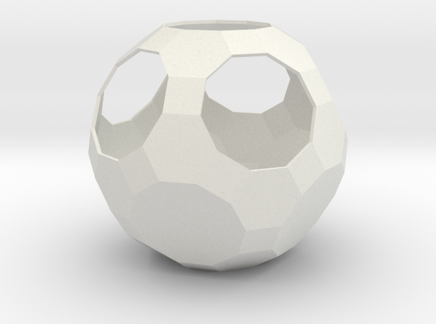 lawal 108 mm truncated icosidodecahedron  in White Natural Versatile Plastic