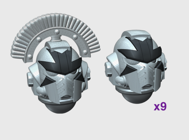 10x Cross Face - G:10 Prime Helms : Squad 1 in Tan Fine Detail Plastic