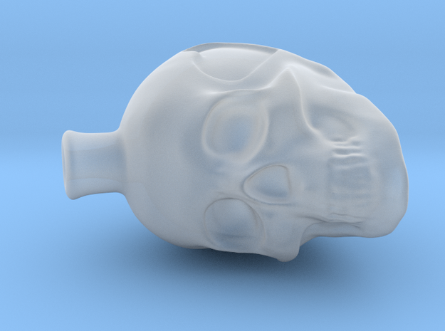 D2 Hollow Skull Dice in Smooth Fine Detail Plastic