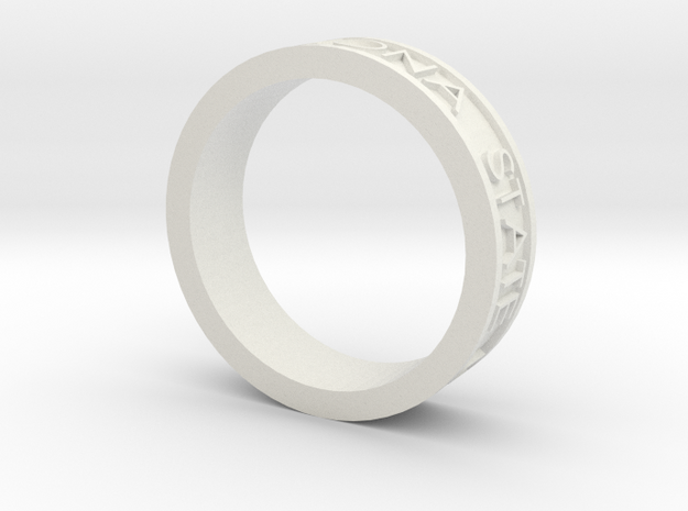 Basic Ring Size 11 ASU 2011 in White Natural Versatile Plastic
