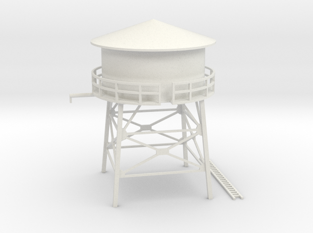 N Scale Water Tank 1:160 in White Natural Versatile Plastic