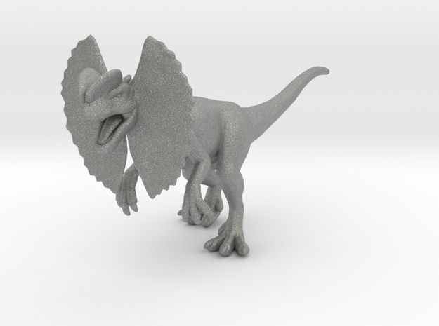 Dilophosaurus dinosaur miniature fantasy games rpg in Gray PA12