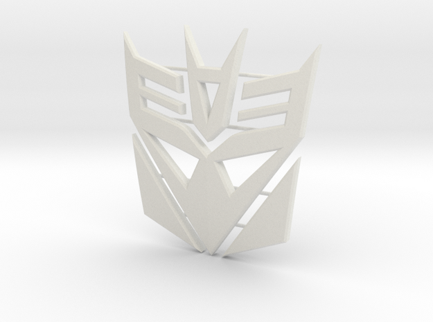 Pre-Facelift Decepticon Badge Front Grill - Logo in White Natural Versatile Plastic