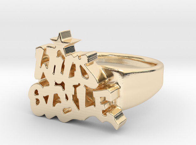 Wild Style ring in 14k Gold Plated Brass