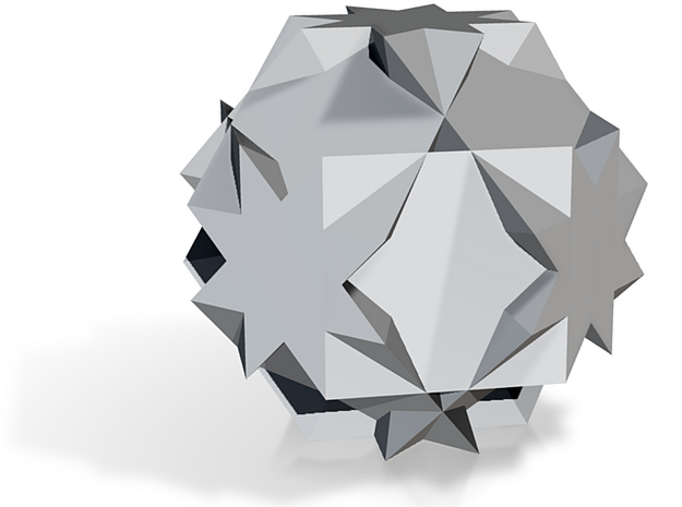 02. Great Truncated Cuboctahedron - 10 mm in Tan Fine Detail Plastic