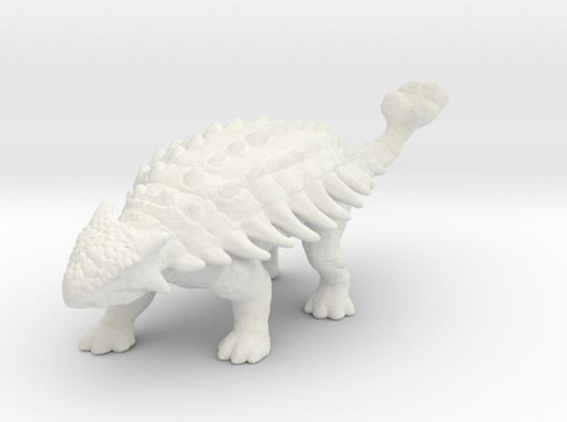 Ankylosaurus dinosaur miniature fantasy games dnd in White Natural Versatile Plastic