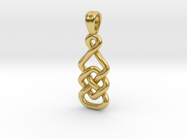 Marquise knot [pendant] in Polished Brass