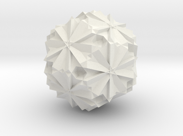 05. Great Truncated Icosidodecahedron - 1 inch in White Natural Versatile Plastic