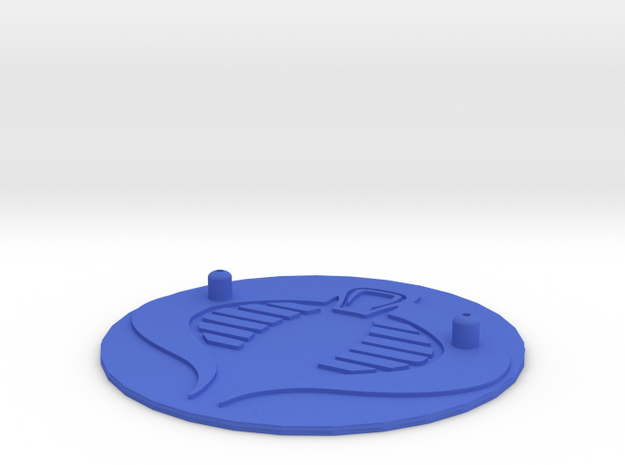 Cobra symbol 3mm G.I.Joe Classified stand in Blue Processed Versatile Plastic
