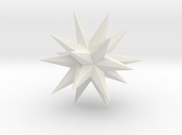 05. Great Disdyakis Triacontahedron - 1 in in White Natural Versatile Plastic