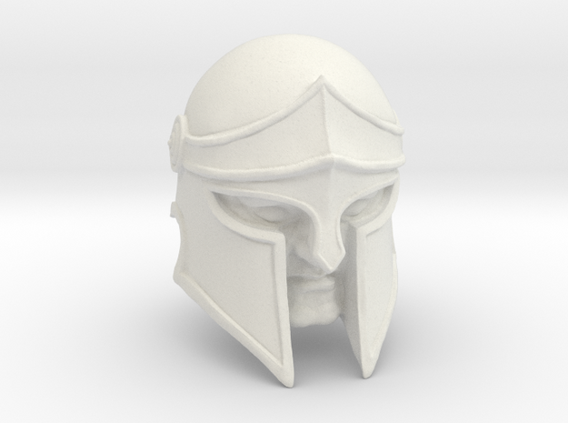 Spartan Helmet (clean) Origins in White Natural Versatile Plastic