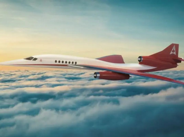 Aerion AS2 Quiet Supersonic Business Jet in Gray PA12: 1:300