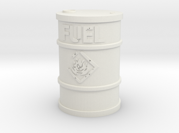 28mm Explosive Fuel Drum in White Natural Versatile Plastic