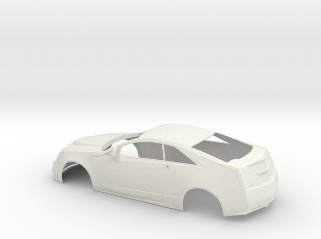1/25 2006-14 Cadillac CTS Coupe Shell in White Natural Versatile Plastic
