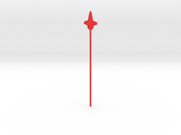 Bug Rocket Lance Type S in Red Processed Versatile Plastic: Small