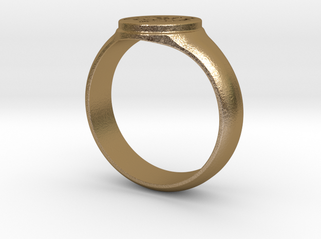 kingsman ring 18mm in Polished Gold Steel