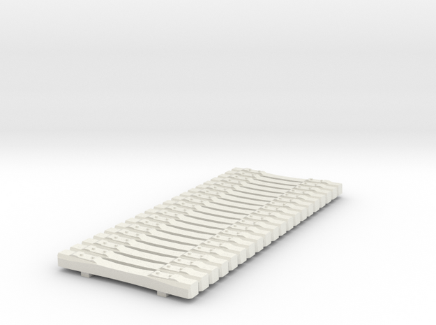 H0 Concrete Ties Load B70 20 Ties in White Natural Versatile Plastic