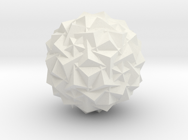 03. Great Pentagonal Hexecontahedron - 1in in White Natural Versatile Plastic