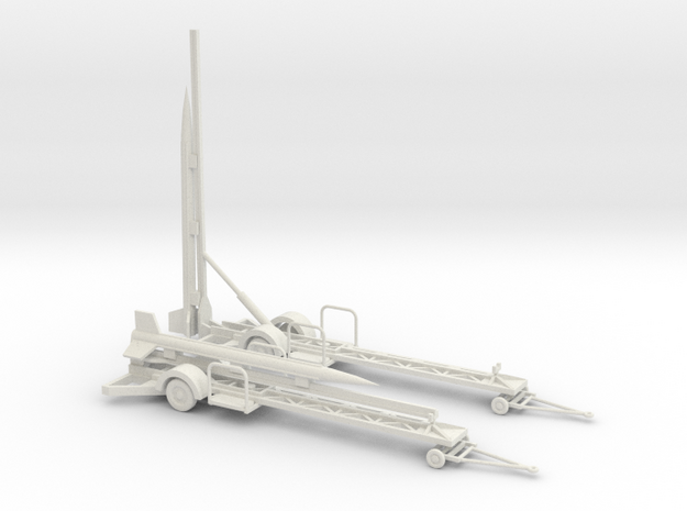 1/72 Scale Aerobee Launcher Transporter in White Natural Versatile Plastic