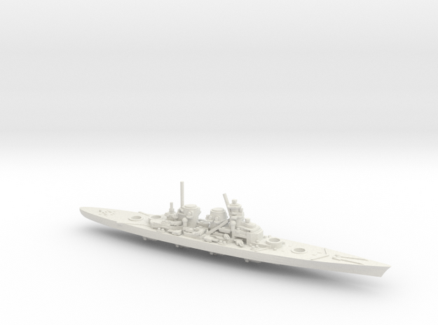 German Battleship H-39 Separate Turrets in White Natural Versatile Plastic: 1:1800