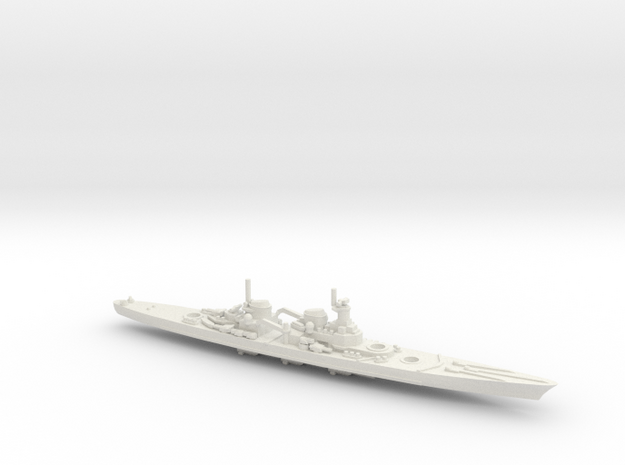 German O-Class Battlecruiser Turret Rotate in White Natural Versatile Plastic
