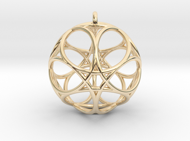 cubependant42 in 14k Gold Plated Brass