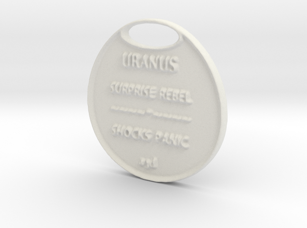 URANUS-a3dCOINastrology- in White Natural Versatile Plastic